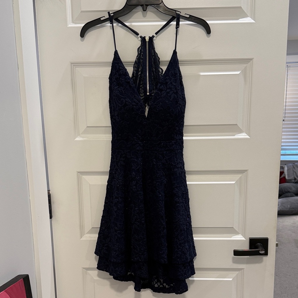 Emerald Sundae Navy Lace Dress